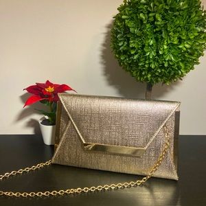 Gianni Bini Gold Envelope Clutch Purse
